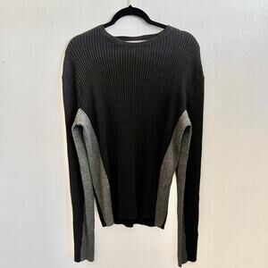 Vintage Guess Black Ribbed Sweater Mens Y2K Retro Indie Classic Large